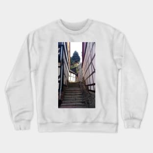 Steep lane in Stolberg / Harz Crewneck Sweatshirt